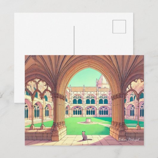 Klooster van Jerónimos in Lissabon Briefkaart (Voorkant / Achterkant)
