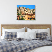 Klooster van Montserrat, Catalonië, Spanje Canvas Afdruk (Insitu (Slaapkamer))