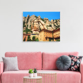 Klooster van Montserrat, Catalonië, Spanje Canvas Afdruk (Insitu (Woonkamer))
