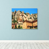 Klooster van Montserrat, Catalonië, Spanje Canvas Afdruk (Insitu (Houten vloer))