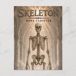 Klooster van skeletbotten Donkere Cinema Briefkaart