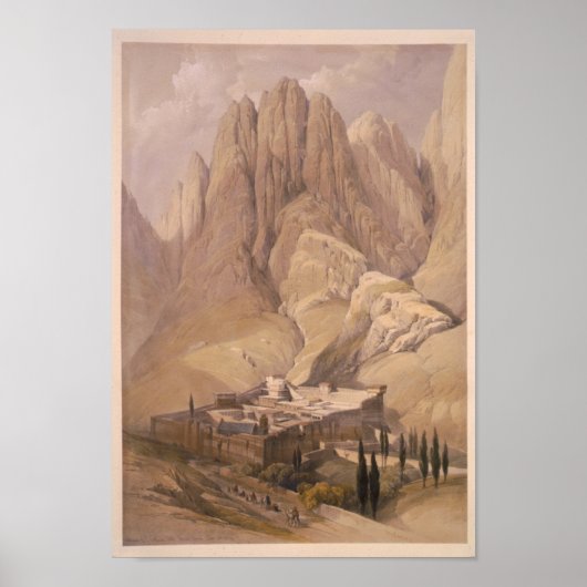 Klooster van St. Catherine met Mount Horeb. 11 feb Poster (Voorkant)