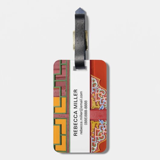 Kloostergebouw Detail Bagagelabel (Achterkant verticaal)