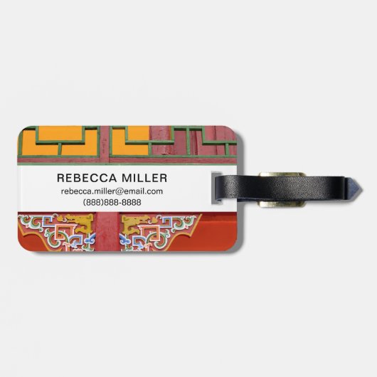 Kloostergebouw Detail Bagagelabel (Achterkant horizontaal)