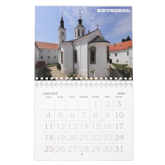 kloosters in Servië Kalender (Jan 2026)