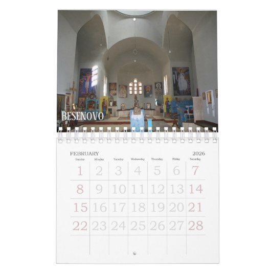 Kloosters op Fruska Gora iconostas Servië Kalender (Feb 2026)