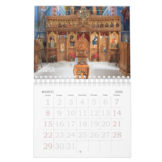 Kloosters op Fruska Gora iconostas Servië Kalender (Mar 2026)