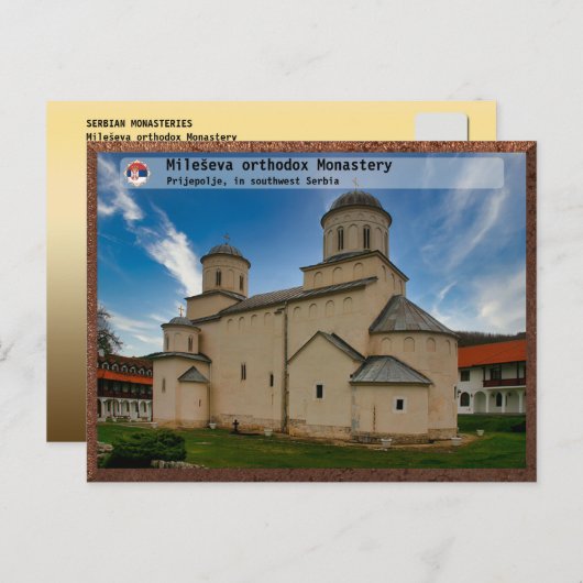 KLOOSTERS VAN SERVIË - Mileševa orthodox klooster Feestdagenkaart (Voorkant / Achterkant)