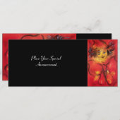 KLOOT MET RODE RIBBON, zwart geel Aankondiging (Voorkant / Achterkant)