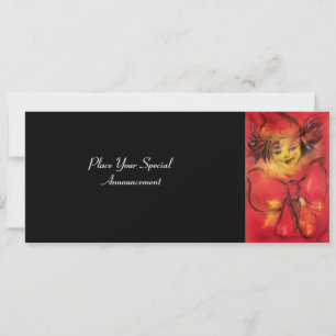 KLOOT MET RODE RIBBON, zwart geel Aankondiging