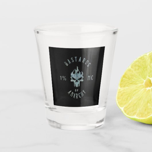 Klootzakken van de Anarchie Shot Glas (Voorkant)