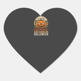 Klootzakken Worden op Halloween Pompoen Geboren Hart Sticker
