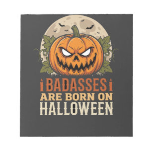 Klootzakken Worden op Halloween Pompoen Geboren Notitieblok