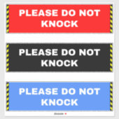 Klop alsjeblieft geen borden - Door Sticker (Vel)