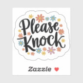 Klop alsjeblieft sticker (Vel)