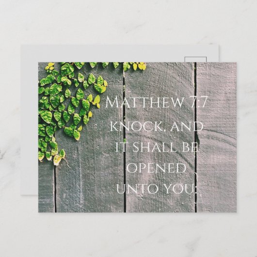 Klop en de deur gaat open Beterschap Briefkaart (Voorkant / Achterkant)