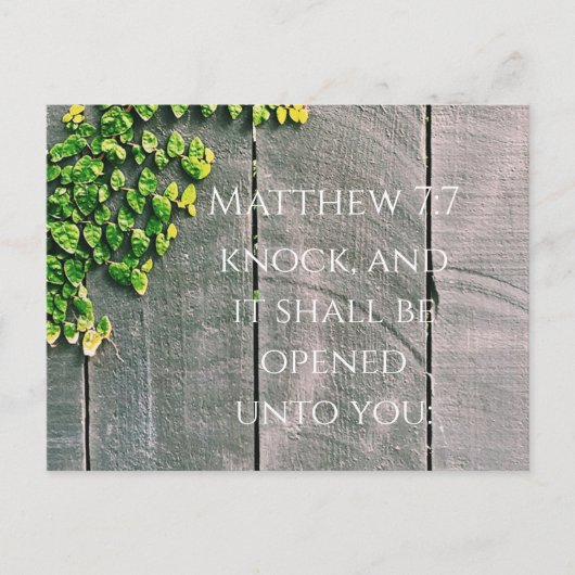 Klop en de deur gaat open Beterschap Briefkaart (Voorkant)