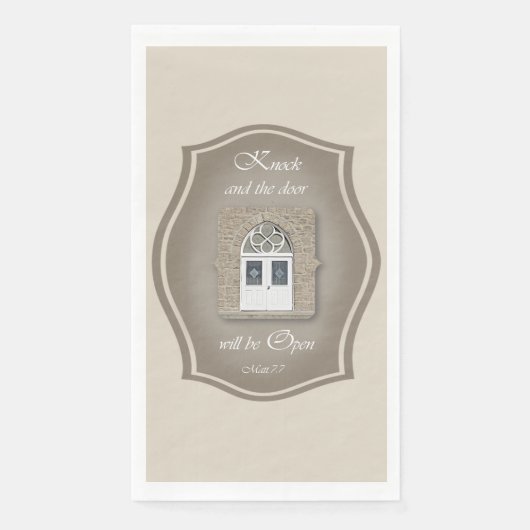 Klop en de deur zal openen - Papieren servet (Voorkant)