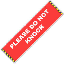 Klop geen teken - Rood Sticker