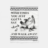 "KLOP HET!" FLEECE DEKEN (Voorkant)