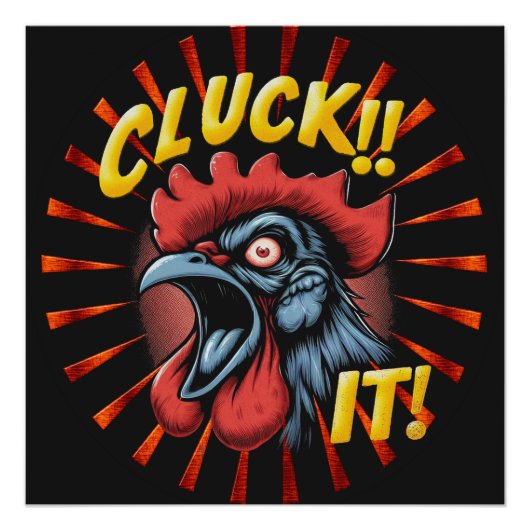 Klop het Glanzende Poster van de kip (Voorkant)