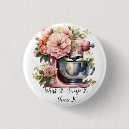 Klop het, klik het, deel het | Bakknop Ronde Button 3,2 Cm