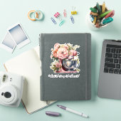Klop het, klik het, deel het | Baksticker Sticker (iPad Cover)