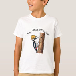 Klop, klop, het werk is hier t-shirt