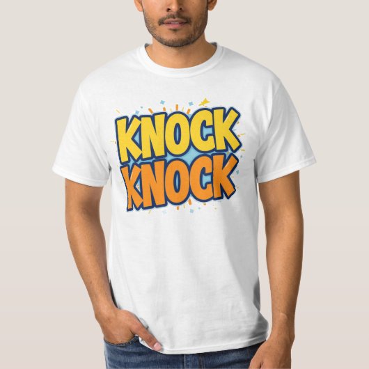 Klop klop  t-shirt (Voorkant)