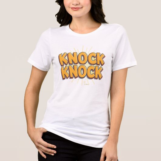Klop klop Tri-Blend shirt (Voorkant)
