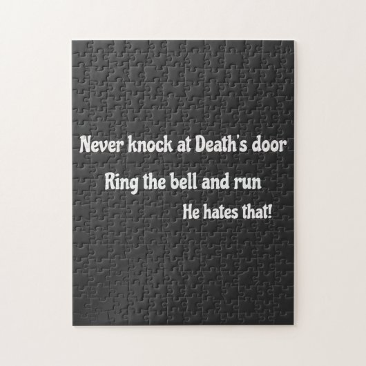 Klop nooit bij Death's Door Legpuzzel (Verticaal)