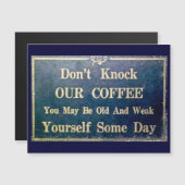 Klop onze koffie niet  bewegwijzering donkerblauw (Voorkant / Achterkant)