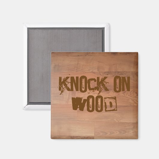 Klop op houten magneet (Voorkant / Achterkant)