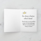 Klop ze dood! Show Chemo die Boss Funny Cancer is Kaart (Binnen)