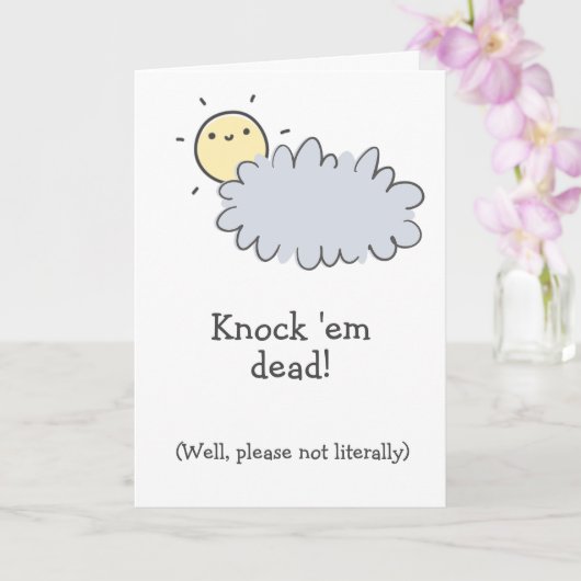 Klop ze dood! Show Chemo die Boss Funny Cancer is Kaart (Orchidee)