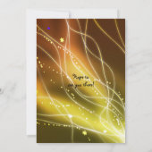 KLOPENDE NEON STARS Bat Mitzvah Invitation GOLD Kaart (Achterkant)