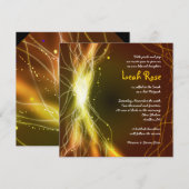 KLOPENDE NEON STARS Bat Mitzvah Invitation GOLD Kaart (Voorkant / Achterkant)