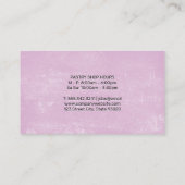 kloppen | Paarse getextureerde achtergrond Visitekaartje (Achterkant)