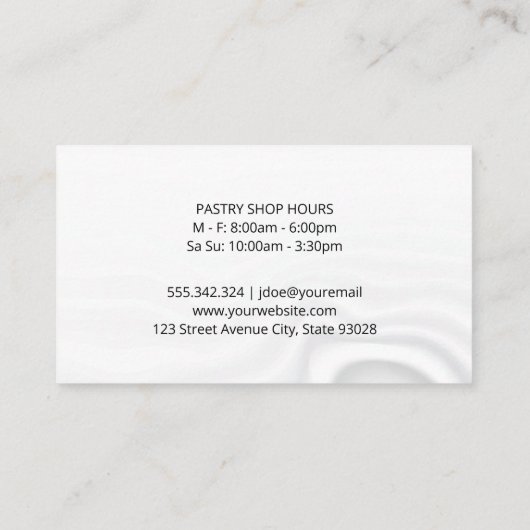 kloppen | Zijdeachtige achtergrond Visitekaartje (Achterkant)