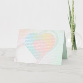 kloppend hart, kleur: zilver, m folie wenskaart