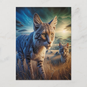 Kloppend zwervers in een weide briefkaart