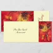 KLOPT MET RODE RIBBON, Geel crème Aankondiging (Voorkant / Achterkant)