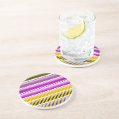 KLORFUL BARS PATTERN ZANDSTEEN ONDERZETTER (Zijkant)