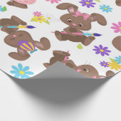 KLORFUL CHOCOLAATE EASTER BUNNIES & EIEREN CADEAUPAPIER (Hoek)