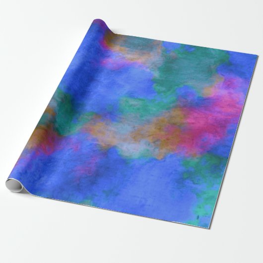 KLORFUL MODERN TRENDY STYLISH ABSTRACT PATROON CADEAUPAPIER (Uitgerold)