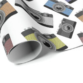 KLORFULFOTOCAMERASILLUSTRATIEPATROON CADEAUPAPIER (Rol Hoek)