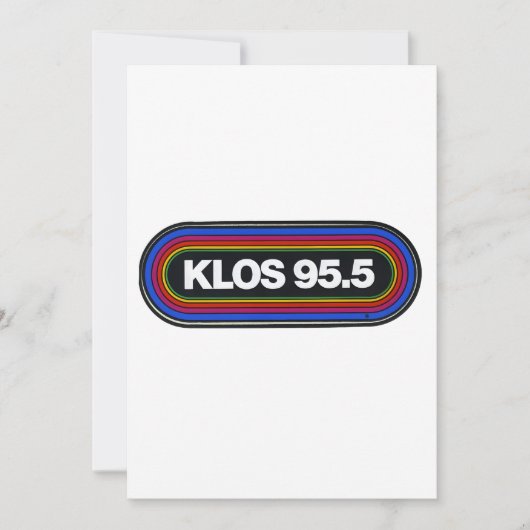 Klos fm radiostation classic rock kaart (Voorkant)