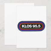 Klos fm radiostation classic rock kaart (Voorkant / Achterkant)