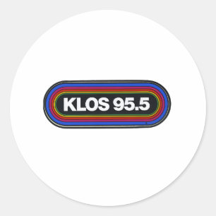 Klos fm radiostation  classic rock ronde sticker