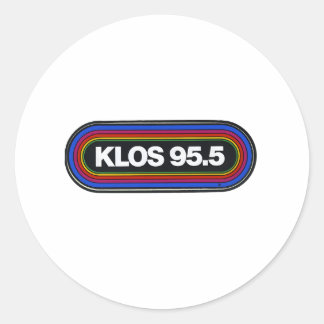 Klos fm radiostation  classic rock ronde sticker